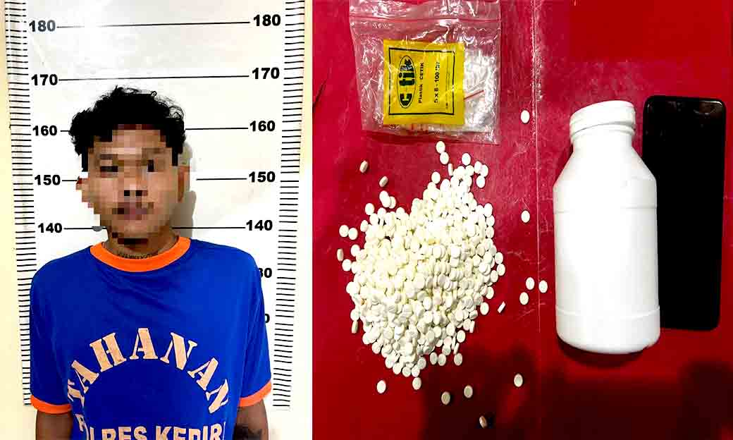 Hn (19) Ditangkap Tim Buser Satresnarkoba Polres Kediri