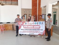 Polsek Laren Laksanakan Deklarasi Damai Jelang Pilkada Serentak 2024 di Balai Desa Laren