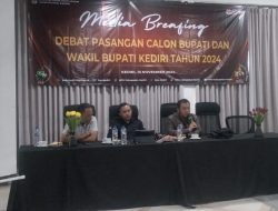 Jelang Debat Pilbup ke 2, KPU Kabupaten Kediri Gelar Media Briefing