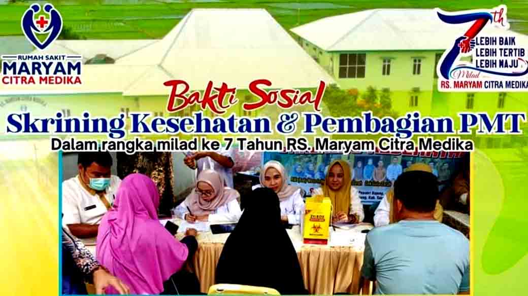Milad Ke 7, Rs Maryam Citra Medika Takalar Gelar Bakti Sosial Dan Skrining Kesehatan Gratis