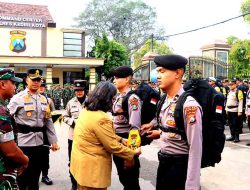 Polres Kediri Kota Gelar Apel Pergeseran Pasukan Pengamanan TPS Pilkada 2024