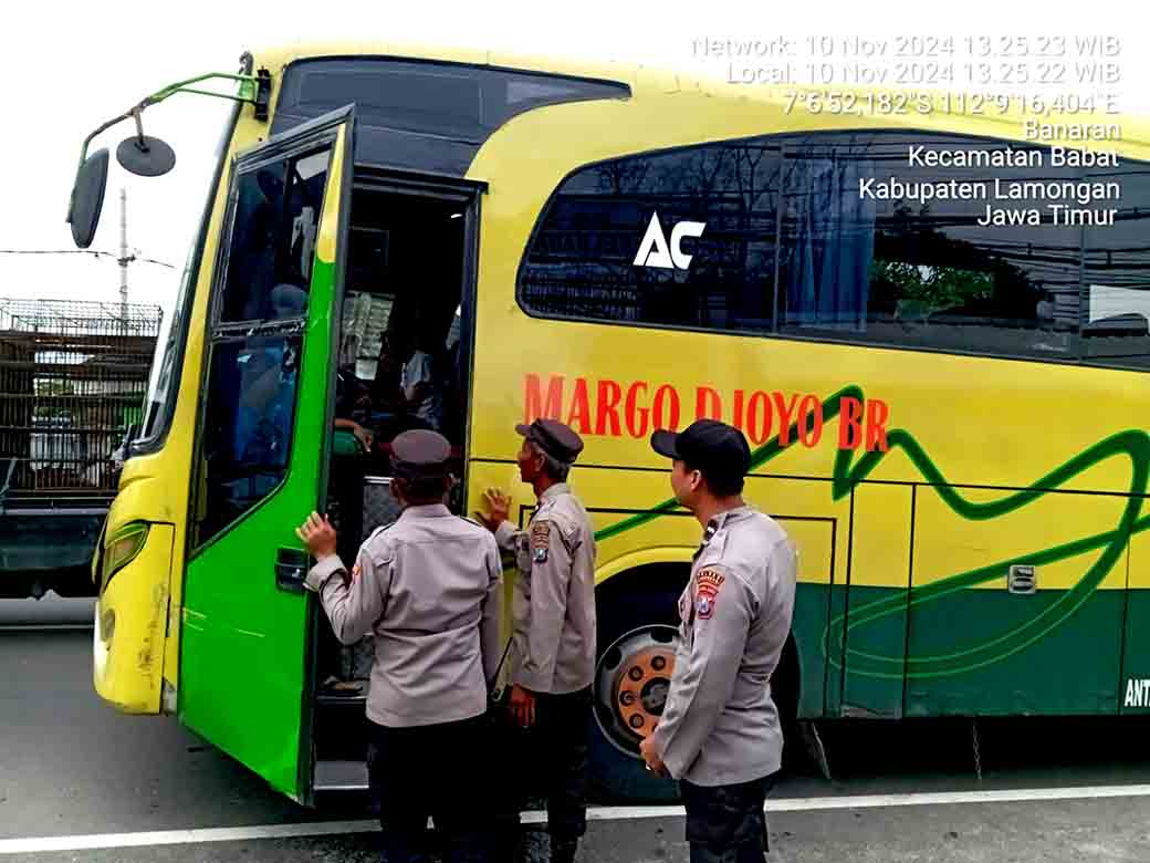 Polres Lamongan Lakukan Penyekatan Di Titik Perbatasan Jelang Persela Vs Gresik United