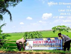 Polsek Laren Berikan Himbauan Kepada Petani Agar Tidak Pasang Jebakan Tikus Mengunakan Aliran Listrik