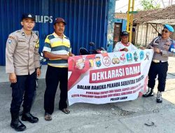 Polsek Laren Memberikan Himbauan Deklarasi Pemilukada 2024 Kepada Masyarakat