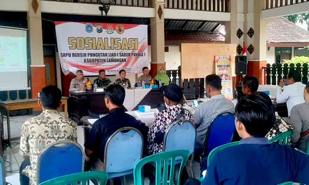 Satbinmas Polres Lamongan Selenggarakan Sosialisasi Saber Pungli Di Kecamatan Ngimbang
