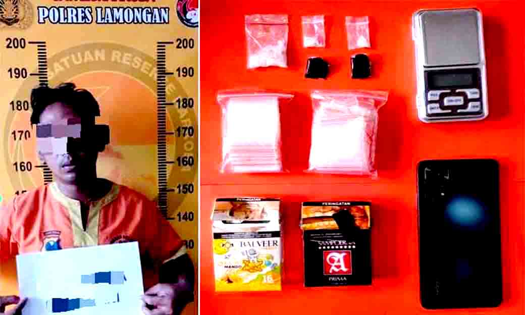 Satresnarkoba Polres Lamongan Tangkap Pelaku Diduga Pengedar Sabu