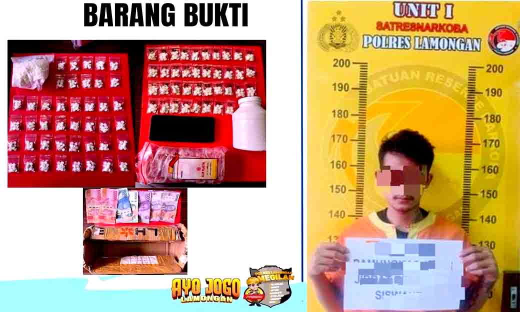 Satresnarkoba Polres Lamongan Ungkap Peredaran Obat Keras Jenis Dobel L, Amankan 1.800 Butir