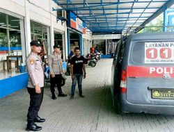 Anggota Polsek Babat Melaksanakan Patroli Ke Swalayan Awam Serta Memberikan Himbauan