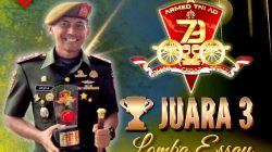 Danyonarmed 12 Kostrad Raih Juara 3 Lomba Esai Hut Ke 79 Armed Tni Ad