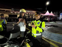 Minggu Dini Hari, Polres Kediri Kota Kembali Gelar Razia KRYD dan Cipta Kondisi di Depan Mako Satlantas