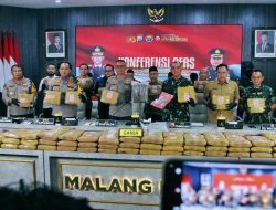 Polresta Malang Kota Kota Berhasil Gagalkan Pengiriman Ratusan Kilogram Ganja Jaringan Antar Provinsi