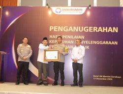 Polres Kediri Raih Penghargaan dari Ombudsman RI
