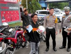 Jelang Nataru, Satlantas Polres Lamongan Amankan Puluhan Kendaraan Berknalpot Brong dan Tindak Bus Lawan Arus