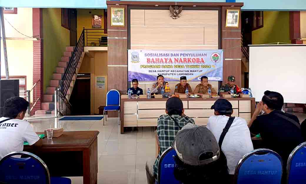 Jelang Nataru,jelang Nataru, Pemdes Mantup Gandeng Polsek Gelar Sosialisasi Bahaya Narkoba