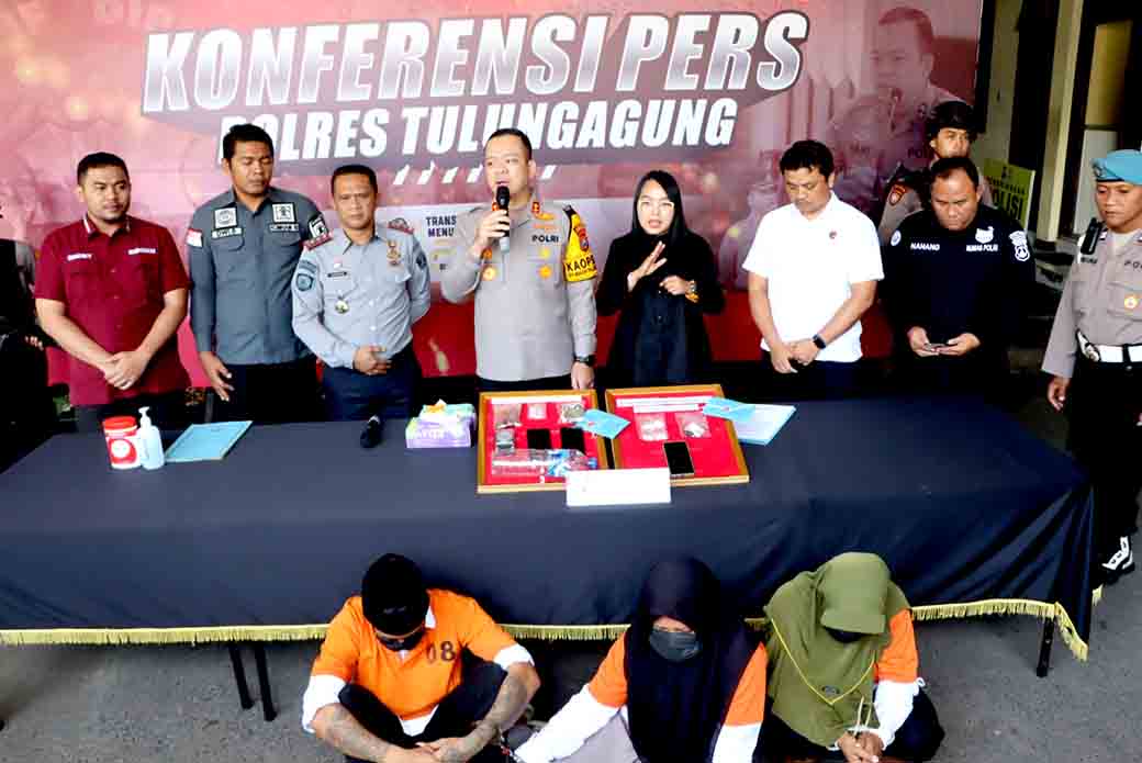 Kolaborasi Polres Tulungagung Bersama Lapas Berhasil Amankan 3 Tersangka Pengedar Narkoba