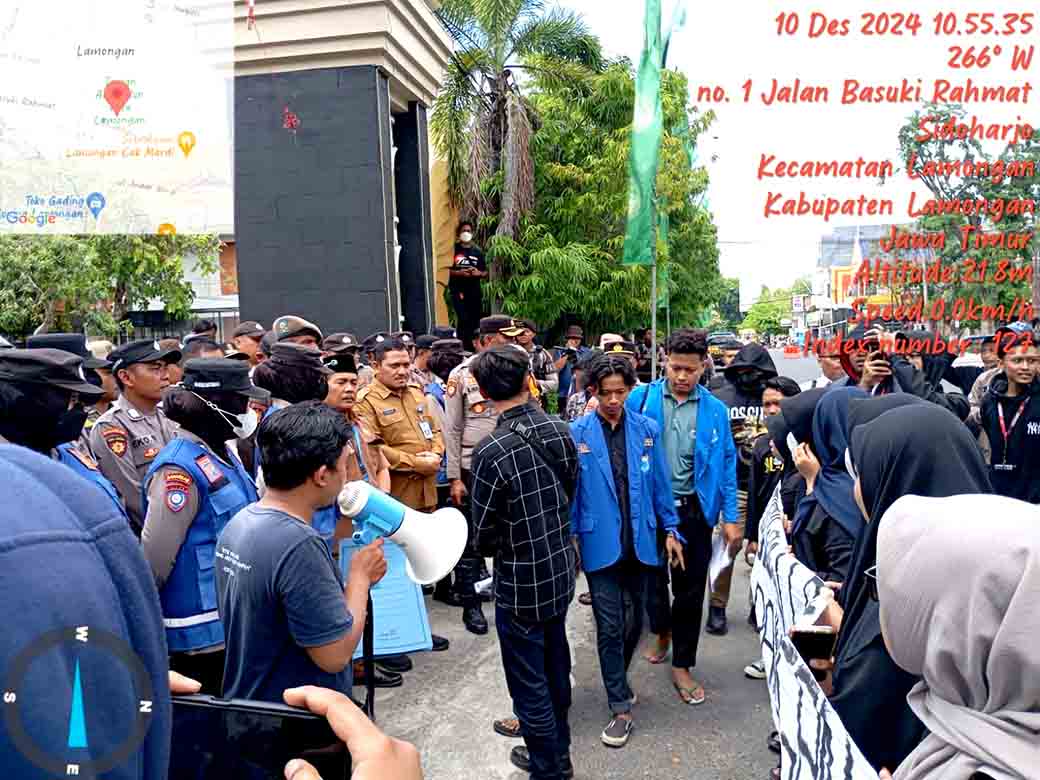 Polres Lamongan Amankan Aksi Damai Pudak