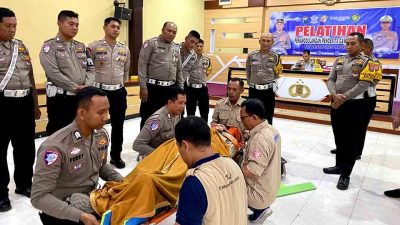 Satlantas Polres Lamongan Gelar Pelatihan Penanggulangan Penderita Gawat Darurat