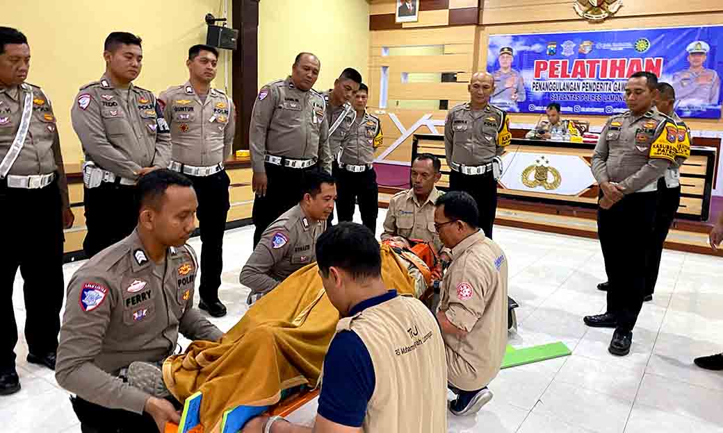 Satlantas Polres Lamongan Gelar Pelatihan Penanggulangan Penderita Gawat Darurat
