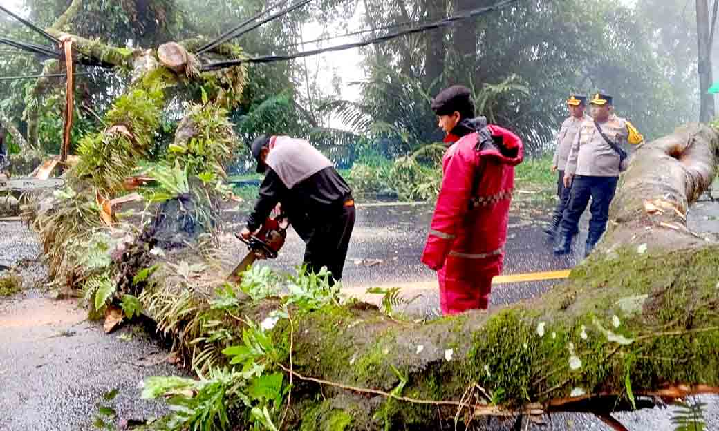 Akses Jalur Medan Brastagi Terputus, Tni Polri Bersinergi Lakukan Evakuasi