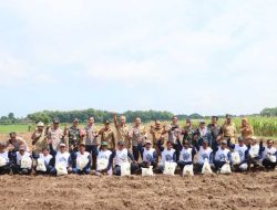 Dukung Ketahanan Pangan, Polres Kediri Kota Tanam Jagung Serentak