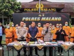 Polres Malang Berhasil Ungkap Peredaran Narkoba 18 Tersangka dan 586 Gram Sabu Diamankan