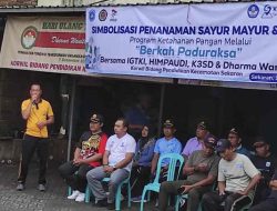 Kapolsek Sekaran Hadiri Simbolis Penanaman Sayur Mayur dan Toga Dalam Rangka Ketahanan Pangan