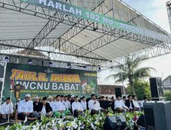 Tahlil Akbar MWC NU Babat Dalam Rangka Harlah NU ke 102 Berjalan Sukses