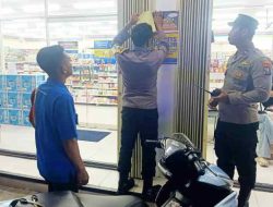 Giat Pemasangan Pamflet Himbauan Waspada Curanmor di Wilayah Hukum Polsek Babat