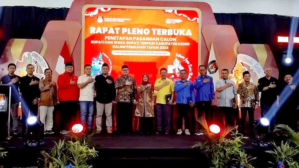 Kpu Kabupaten Kediri Tetapkan Dhito Dewi Sebagai Bupati Dan Wakil Bupati Terpilih 2024