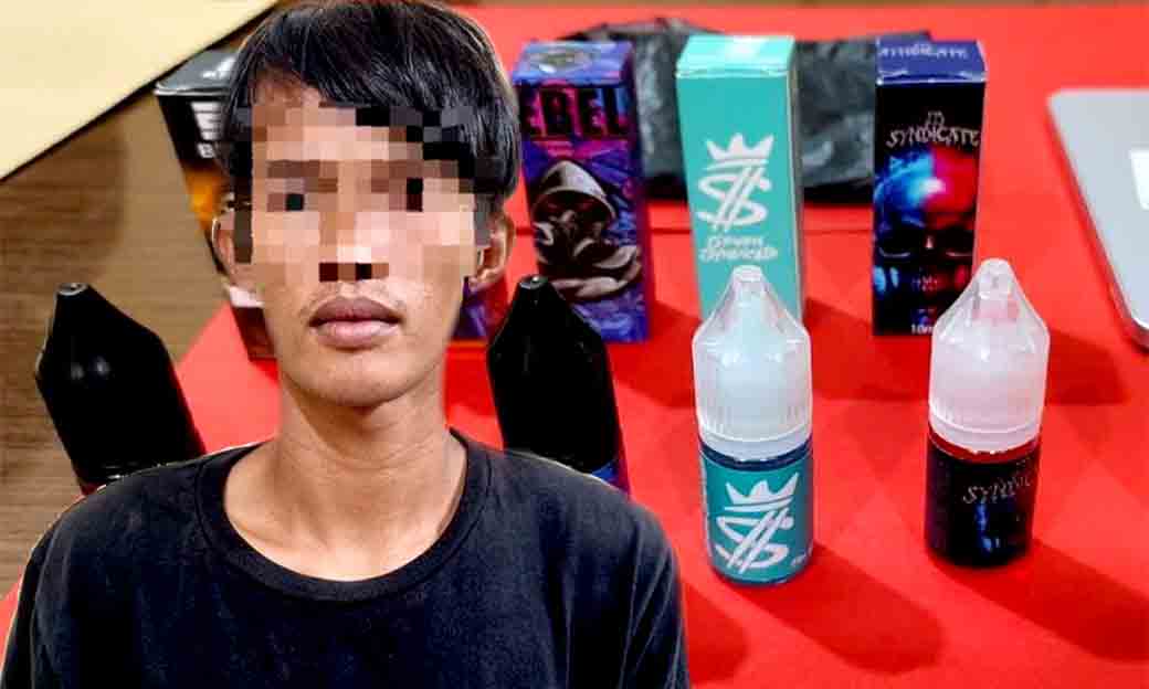 Polisi Amankan Pemuda Pemasok Liquid Mengandung Kokain Di Pulau Sebatik