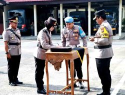 “Polres Kediri Laksanakan Sertijab: AKBP Bimo Tekankan Pelayanan Prima dan Kamtibmas