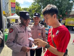 Polres Kediri Sosialisasikan PPDB SMA Taruna Kemala Bhayangkara di CFD Pare