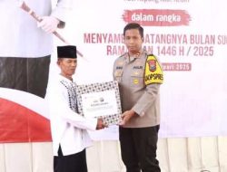 Menyambut datangnya bulan suci Ramadan 1446 H, Polres Kediri mengadakan bakti sosial memberikan bantuan sumur bor di Musala Baitull Muttakim Dusun Kemirahan Desa Damarwulan Kecamatan Kepung, pada Jumat (28/2/2025)