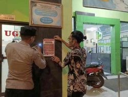 Himbauan Waspadai Curanmor Polsek Laren Pasang Pamflet di Obyek Vital