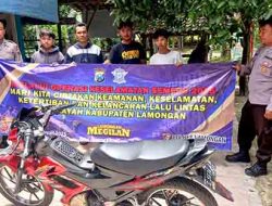 Polsek Babat Giat Sosialisasi Pemasangan Banner Oprasi Keselamatan Semeru 2025