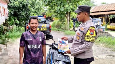 Polsek Laren Berikan Himbauan Waspada Curanmor Di Wilayah Kecamatan Laren