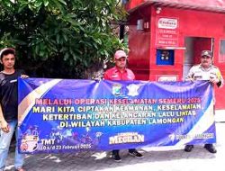 Polsek Sekaran Gencarkan Sosialisasi Banner Operasi Keselamatan Semeru 2025 di Kecamatan Sekaran