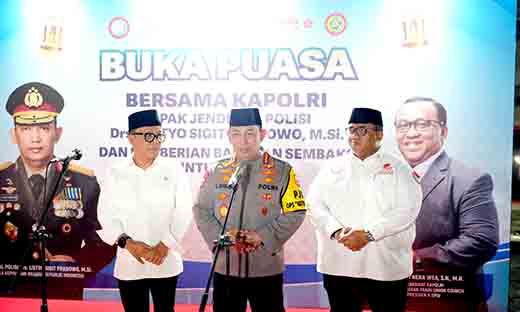Buka bersama dengan buruh, kapolri sampaikan kabar gembira