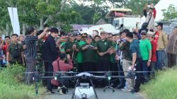 Dukung Swasembada Pangan, Bupati Takalar didampingi Wakil Bupati Takalar Launching Penggunaan Drone Sprayer