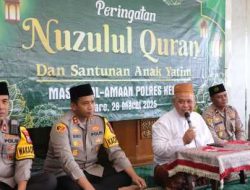 Peringati Nuzulul Quran, Polres Kediri Gelar Do’a Bersama dan Santunan Anak Yatim