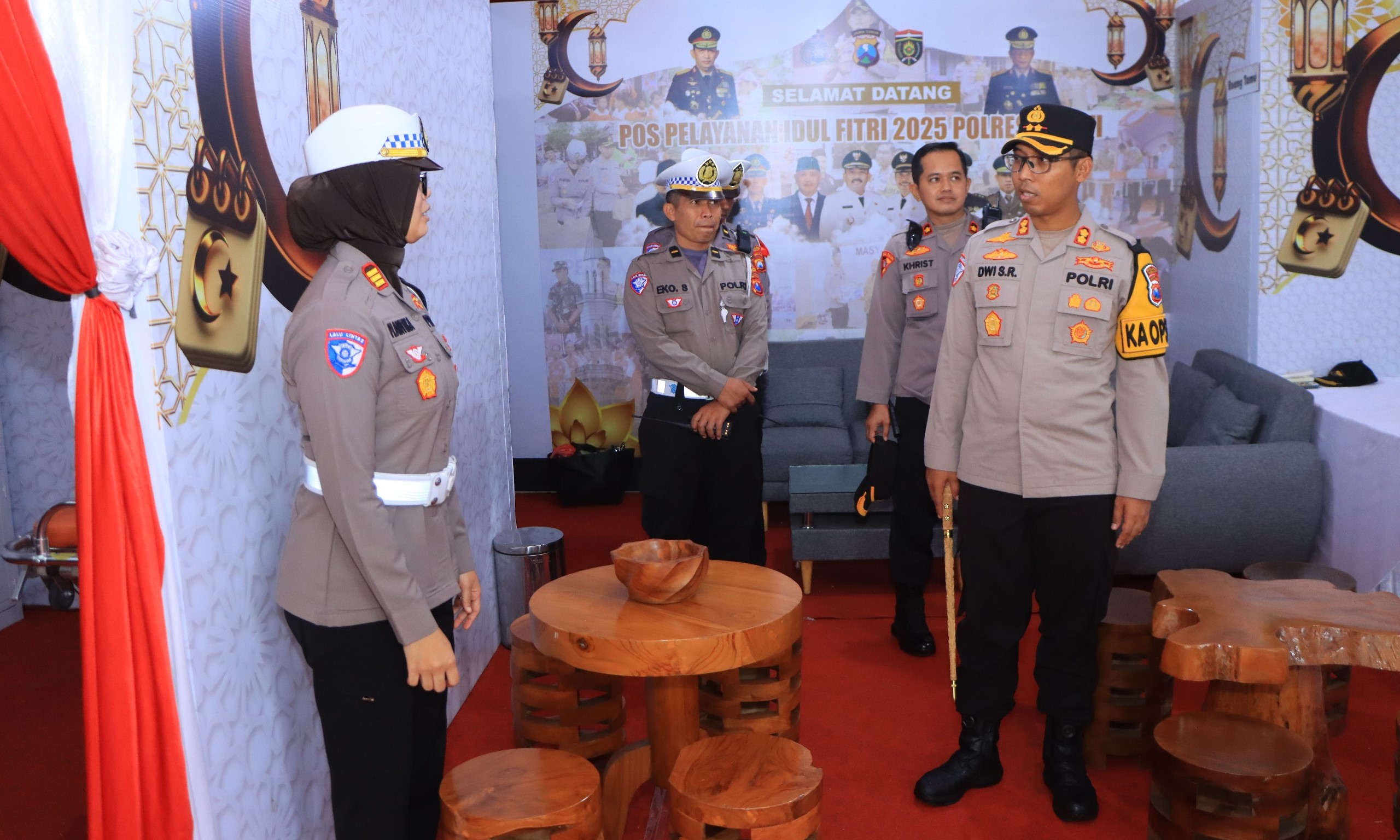 Kapolres cek posyan di rest area tol ngawi