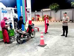 Patroli Antisipasi Gangguan Kamtibmas di SPBU Kecamatan Babat
