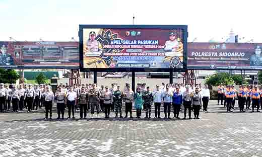 Polresta sidoarjo siapkan 565 personil untuk operasi ketupat semeru 2025