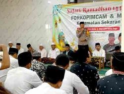 Safari Ramadhan Bersama Forkopimcam, Kapolsek Sekaran Sampaikan Pesan Kamtibmas