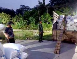 Babinsa Koramil Ngrambe dan PPL Monitoring Kegiatan Sergap ke Bulog di Desa Cepoko