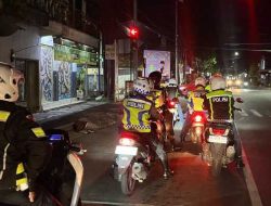 Polres Kediri Kota Gelar Patroli Skala Besar Cegah Gangguan Kamtibmas Arus Balik