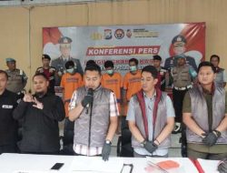 Polresta Sidoarjo Berhasil Amankan 4 Tersangka Pencurian Pipa Stainless di Tjiwi Kimia