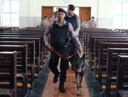 Polres Kediri Gelar Patroli dan Sterilisasi Gereja Jelang Perayaan Paskah
