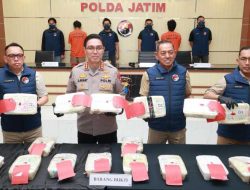 Polda Jatim Berhasil Ungkap Jaringan Narkoba Internasional 21 Kg Sabu Senilai 22 Milyar Disita
