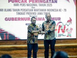 Kapolda Jatim Raih Penghargaan Prapanca Award di Puncak HPN 2025